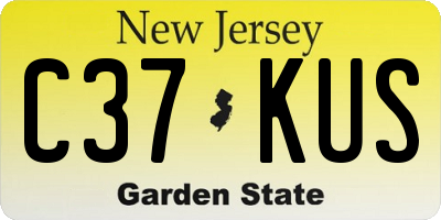 NJ license plate C37KUS