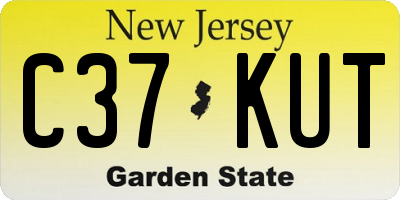 NJ license plate C37KUT