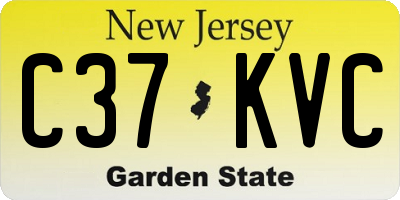 NJ license plate C37KVC