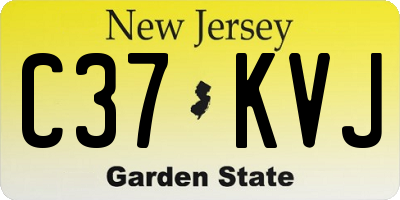 NJ license plate C37KVJ