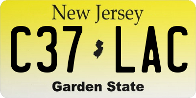 NJ license plate C37LAC