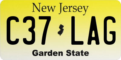 NJ license plate C37LAG