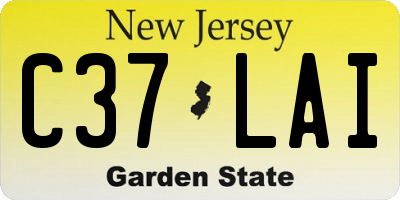 NJ license plate C37LAI