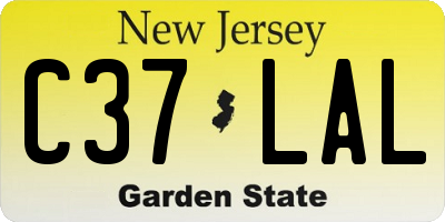 NJ license plate C37LAL