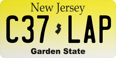 NJ license plate C37LAP