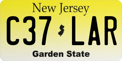 NJ license plate C37LAR