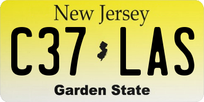 NJ license plate C37LAS