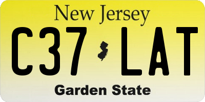 NJ license plate C37LAT