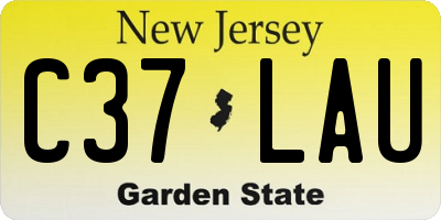 NJ license plate C37LAU
