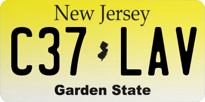 NJ license plate C37LAV