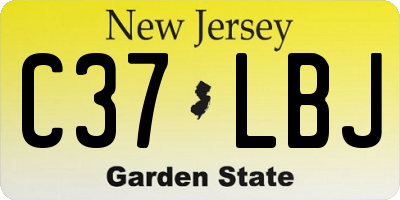 NJ license plate C37LBJ
