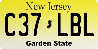 NJ license plate C37LBL