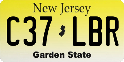 NJ license plate C37LBR