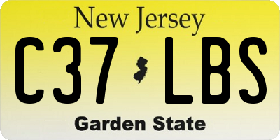 NJ license plate C37LBS