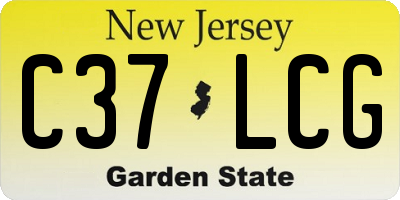 NJ license plate C37LCG