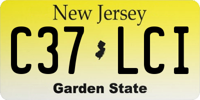 NJ license plate C37LCI