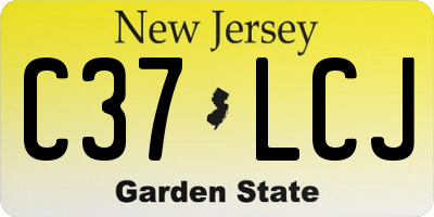 NJ license plate C37LCJ