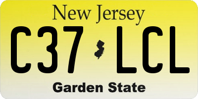 NJ license plate C37LCL