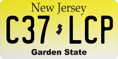 NJ license plate C37LCP