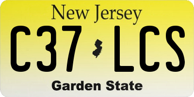NJ license plate C37LCS