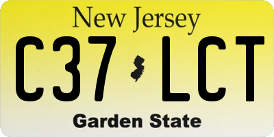 NJ license plate C37LCT