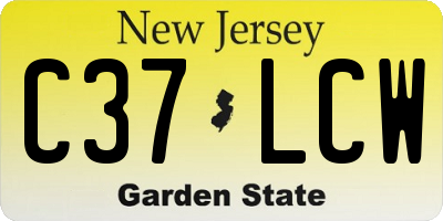 NJ license plate C37LCW