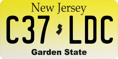 NJ license plate C37LDC