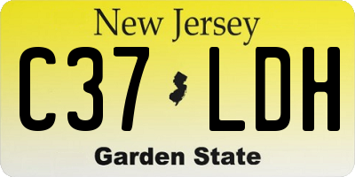 NJ license plate C37LDH