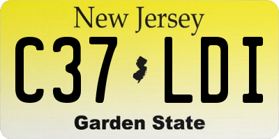 NJ license plate C37LDI