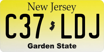 NJ license plate C37LDJ
