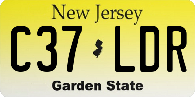 NJ license plate C37LDR
