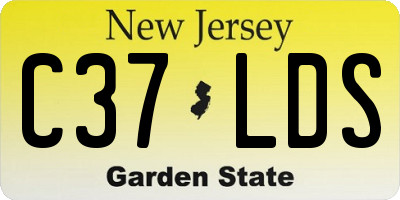 NJ license plate C37LDS