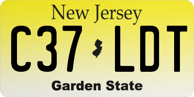 NJ license plate C37LDT