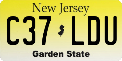 NJ license plate C37LDU