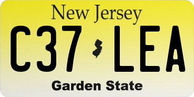 NJ license plate C37LEA