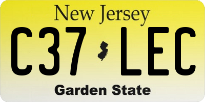 NJ license plate C37LEC