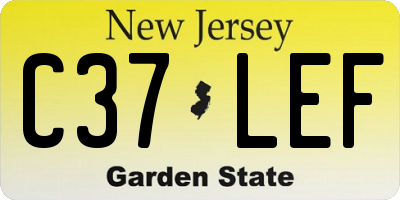 NJ license plate C37LEF
