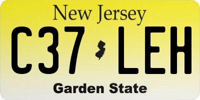 NJ license plate C37LEH