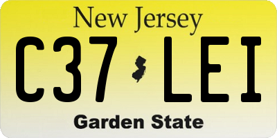 NJ license plate C37LEI