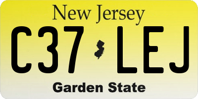 NJ license plate C37LEJ