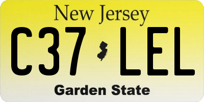 NJ license plate C37LEL