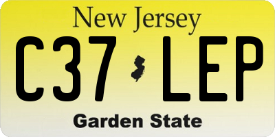NJ license plate C37LEP