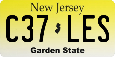 NJ license plate C37LES
