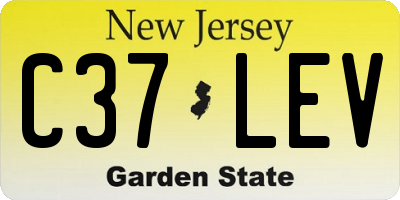 NJ license plate C37LEV