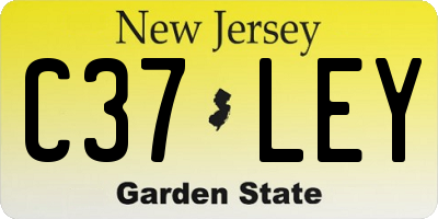 NJ license plate C37LEY