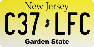 NJ license plate C37LFC