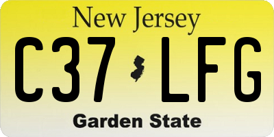 NJ license plate C37LFG