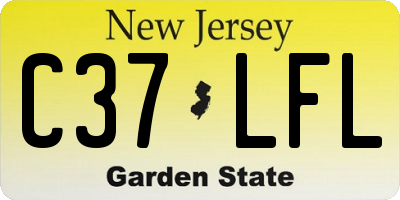 NJ license plate C37LFL