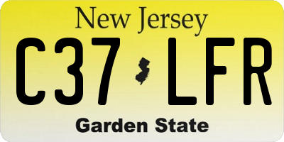 NJ license plate C37LFR