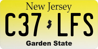 NJ license plate C37LFS
